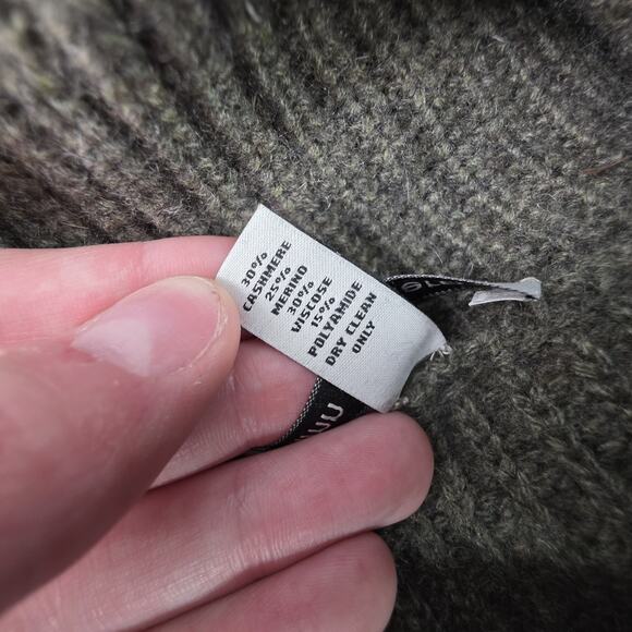 Autumn Cashmere Womens Turtleneck Oversized Size Med Pullover Sweater Gray Wool - Picture 5 of 5